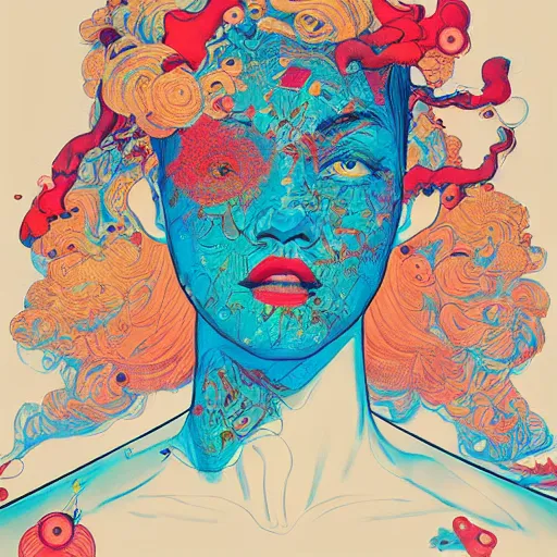 Image similar to blow my mind by james jean