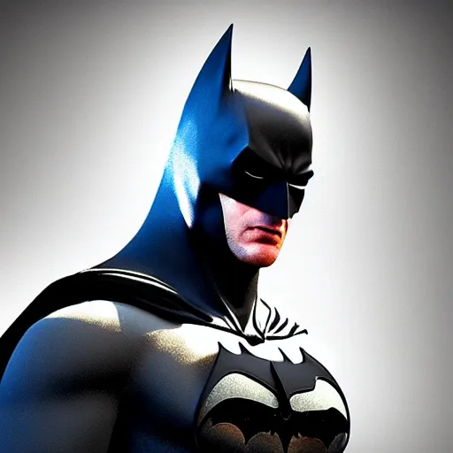 Image similar to photorealistic batman is wearing a hoodie. hyperdetailed photorealism