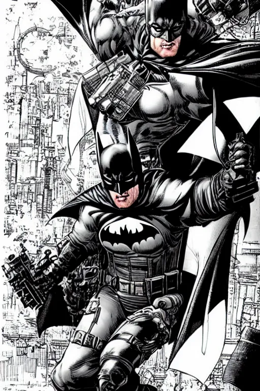 Prompt: Dieselpunk Batman by David Finch