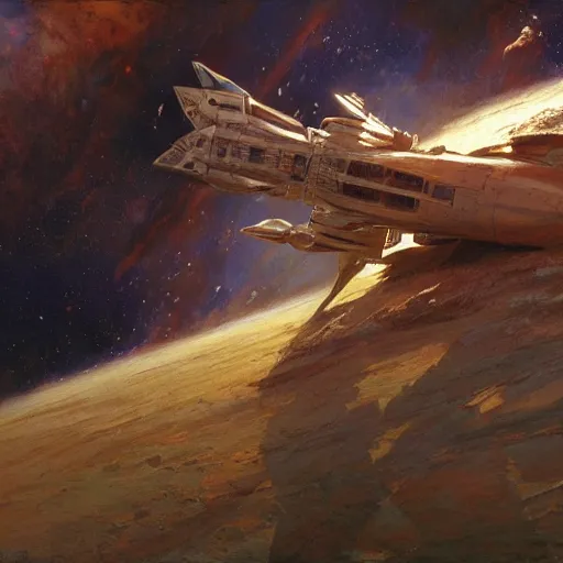 Image similar to detailed cinematic wide shot of world spaceship, ultra realistic, spring light, painting by gaston bussiere, craig mullins, j. c. leyendecker