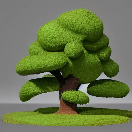 Image similar to a chubby cute tree, 3 d illustration, isometric, 1 0 0 mm, octane render, studio lighting