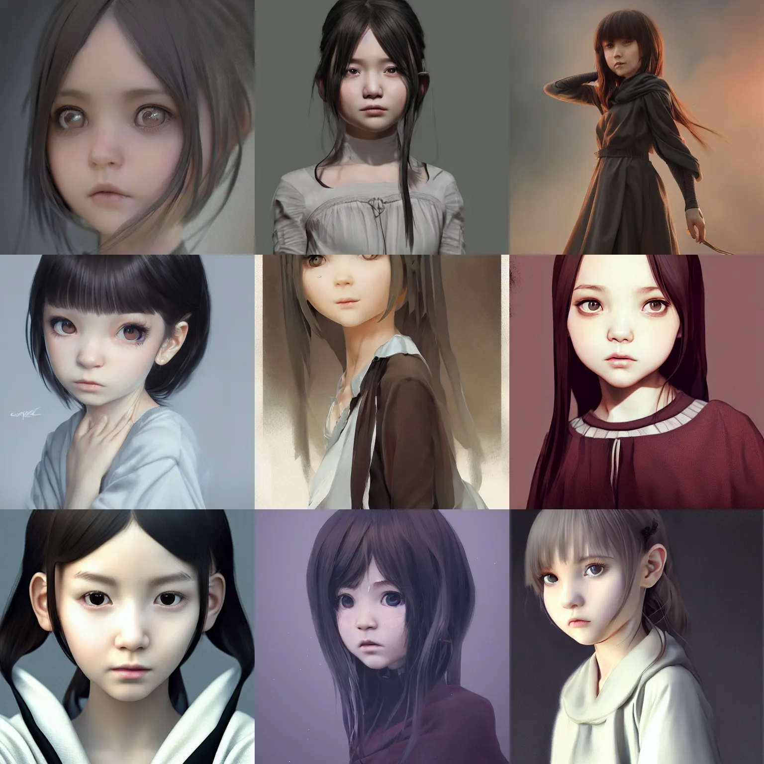 Image similar to Clothed.realistic style at CGSociety by WLOP,ilya kuvshinov,krenz cushart,Greg Rutkowski,trending on artstation.Zbrush sculpt colored,Octane render in Maya,Houdini VFX.Realistic fantasy cute young girl who is dark disciple,expressing joy,wearing mystic robe,silky hair, deep eyes.Oil painting.Cinematic dramatic atmosphere,sharp focus,soft volumetric studio lighting.