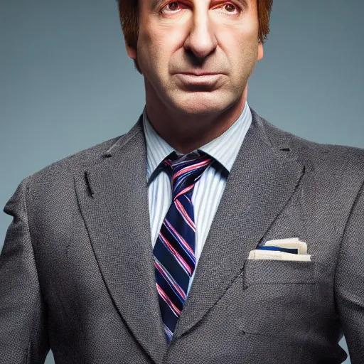 Image similar to super high quality saul goodman, realistic photorealistic high-resolution saul Goodman, very saul goodman, high def, saul, saul Goodman, better call saul, better call saul Goodman, 8k, 4k, professional, depth of field, sigma art 85mm f1.4, large sensor dslr, professional photo, saul goodman, very very saul goodman