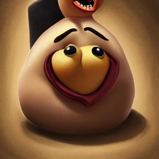 Image similar to teteaclaquestv mr potato head caricature, artgem, digital painting, color painting, hyperrealistic, concept art, oil painting, masterpiece, concept art, trending on deviantart, realistic and detailed face, highly detailed, high quality, 8 k, soft lighting, fancy colors, fantasy, cinematic, high coherence