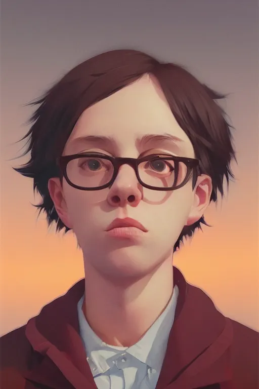 Prompt: a portrait of a young todd solondz, lonely and sad, vivid colors, soft lighting, atmospheric, cinematic, moody, in the style of ilya kuvshinov and range murata, krenz cushart, oil on canvas, 8 k