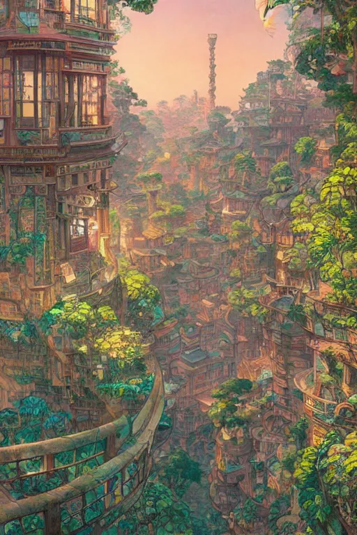 Image similar to a beautiful hyperdetailed illustration of absolutely beautiful johannesburg, perfectly shaded, atmospheric lighting, style of studio ghibli, makoto shinkai, raphael lacoste, louis comfort tiffany, artgerm, james jean, victo ngai, ross tran, chinese style