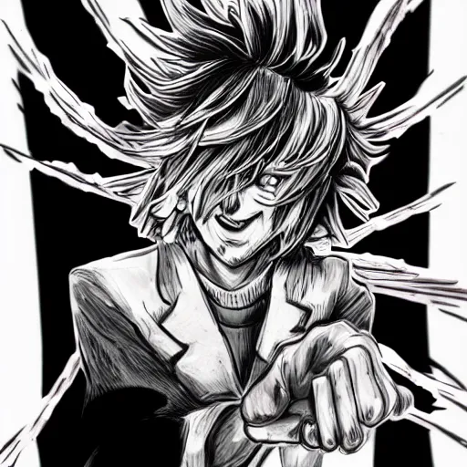 Prompt: Tomura Shigaraki