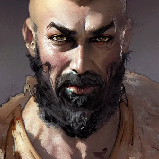 Prompt: painterly bearded pirate, painted fantasy character portrait, headshot, fantasy, highly detailed, digital painting, artstation, concept art, sharp focus, illustration, art by the golden age of American illustration archive, simon bisley and frank frazetta, artgerm and greg rutkowski and alphonse mucha