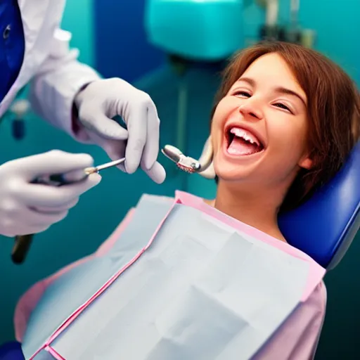 Prompt: dentist tickles my teeth