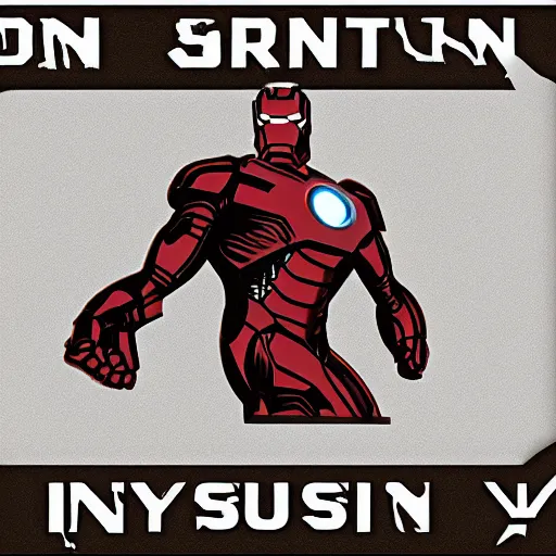 Image similar to iron industries man, company logo