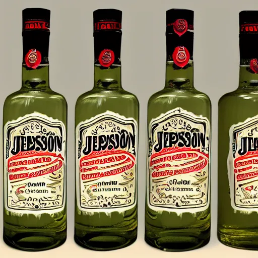 Prompt: a new design of the jeppsons malort bottle