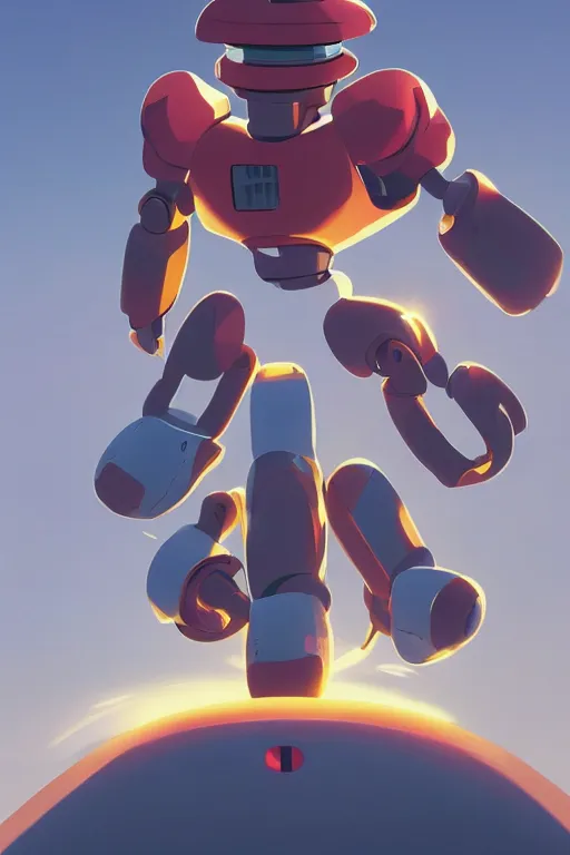 Image similar to metabots medabots medarotto medarot robot minimalist comics, behance hd by jesper ejsing, by rhads, makoto shinkai and lois van baarle, ilya kuvshinov, rossdraws global illumination ray tracing hdr radiating a glowing aura