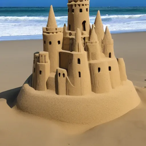 Image similar to a sand castle of shape of a spider