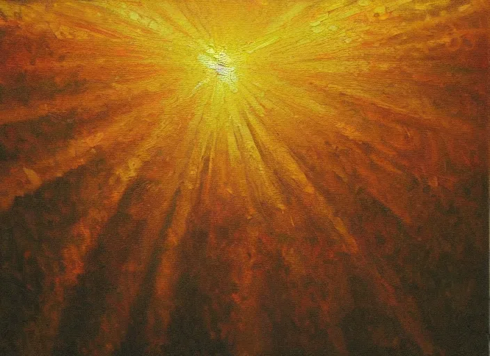 Prompt: golden rays, oil painting