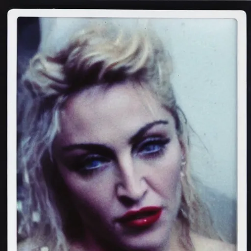 Image similar to polaroid of madonna from the 80s