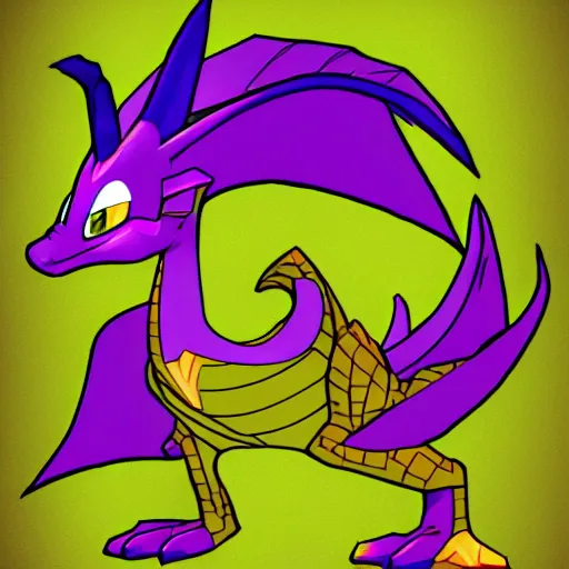 Prompt: spyro the dragon drawn as a human, intricate digital artwork