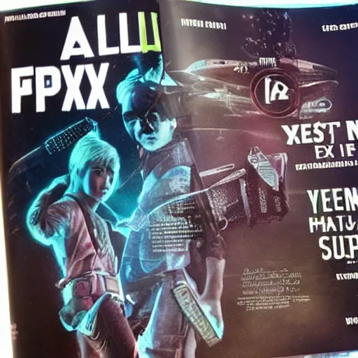 Prompt: all cool VFX as seen in print