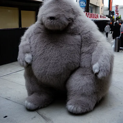 Image similar to LOS ANGELES CA, JAN 8 2010: One of the most huge fluffy huggable creatures that emerged from the opening of the hellmouth.