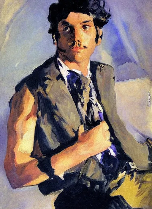 Image similar to glam rocker by joaquin sorolla