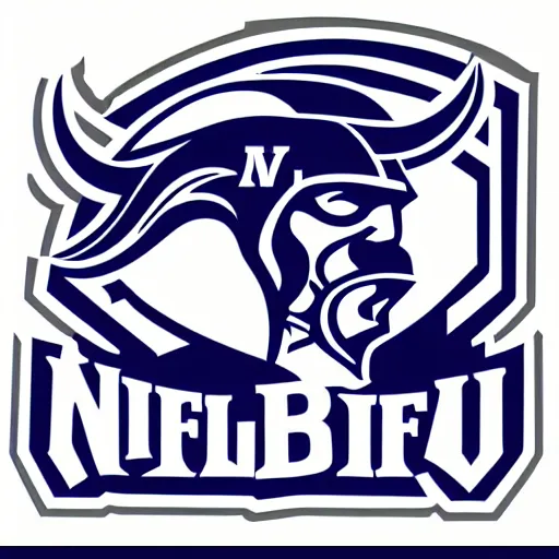 Prompt: nfl logo detailed vector viking