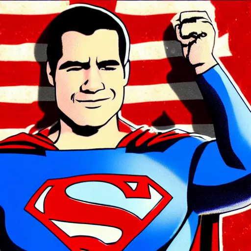 Image similar to obama as superman