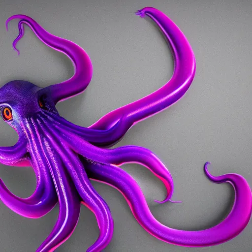 Prompt: a photo of 8k ultra realistic evil purple squid, full body, intricate purple and blue tentacles, ornate