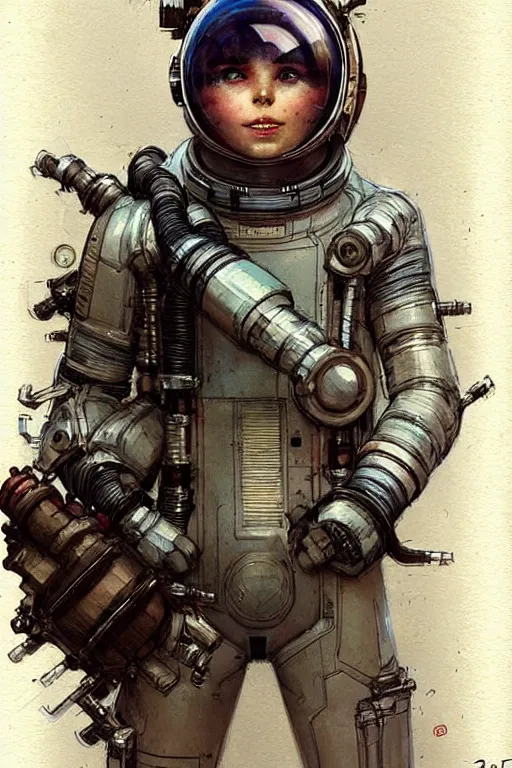 Image similar to ( ( ( ( ( 2 0 5 0 s retro future boy 1 0 old boy super scientest posing in space pirate mechanics costume full portrait.. muted colors. ) ) ) ) ) by jean - baptiste monge!!!!!!!!!!!!!!!!!!!!!!!!!!!!!!