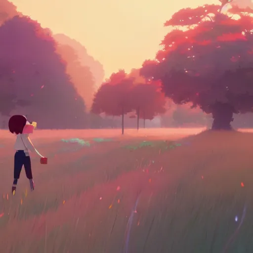 Image similar to season of mists and mellow fruitfulness, detailed, cory loftis, james gilleard, atey ghailan, makoto shinkai, goro fujita, studio ghibli, rim light, exquisite lighting, clear focus, very coherent, plain background