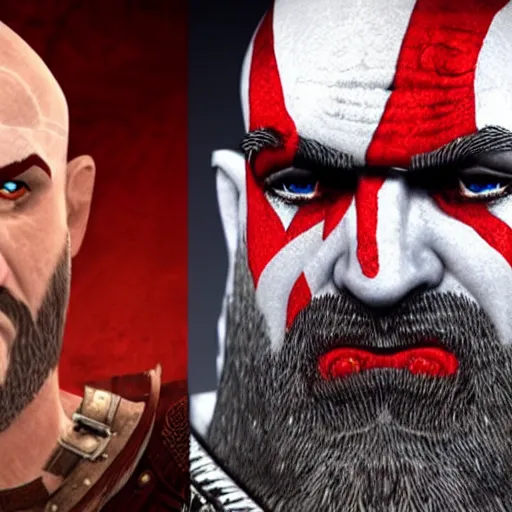 Image similar to benjamin netanyahu as kratos from god of war, looks like benjamin netanyahu