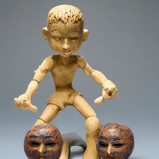 Image similar to omanko sculpture toy on display