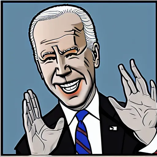 Image similar to Joe Biden in the style of junji ito, 4k resolution