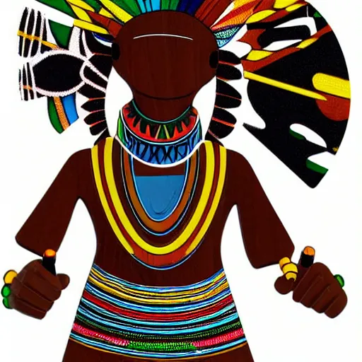 Image similar to african tribal chief vinyl art toy, detailed product photo,