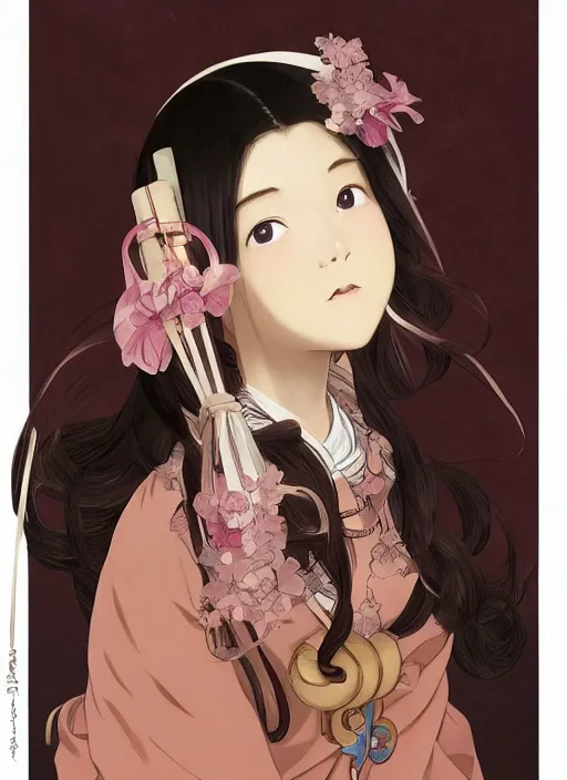 Prompt: Nezuko, Nezuko-chan, very detailed, digital art, concept art, smooth, illustration, trending on ArtStation, art by artgerm and greg rutkowski and alphonse mucha and J. C. Leyendecker and Edmund Blair Leighton and Katsuhiro Otomo and Geof Darrow and Phil hale and Ashley wood and Ilya repin and Charlie Bowater