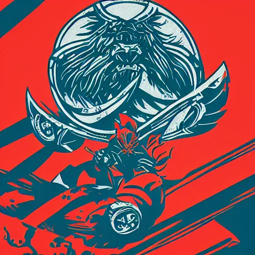 Prompt: league of legends logo as a silkscreen print art / serigraphy