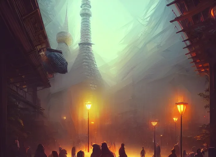 Image similar to spring mornings in the low - poly tokyo, diffuse lighting, fantasy, intricate, surrealism!!!!, highly detailed, lifelike, photorealistic, digital painting, artstation, illustration, concept art, smooth, sharp focus, by greg rutkowski, chris tulloch mccabe, valentina remenar and asher duran,