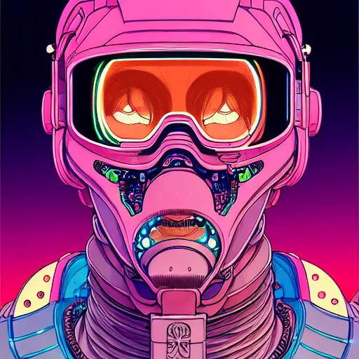 Image similar to portrait painting of cyberpunk chuu kpop cheerful smiling mercenary, sharp focus, award - winning, trending on artstation, masterpiece, highly detailed, intricate. art by josan gonzales and moebius and deathburger