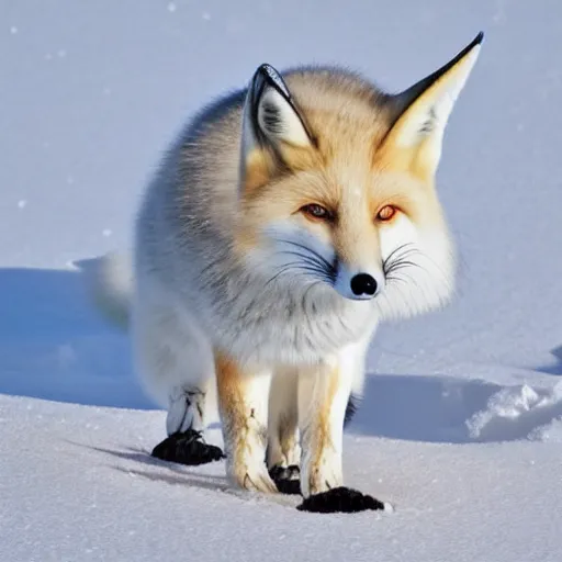 Prompt: 📷 Snow fox 📸