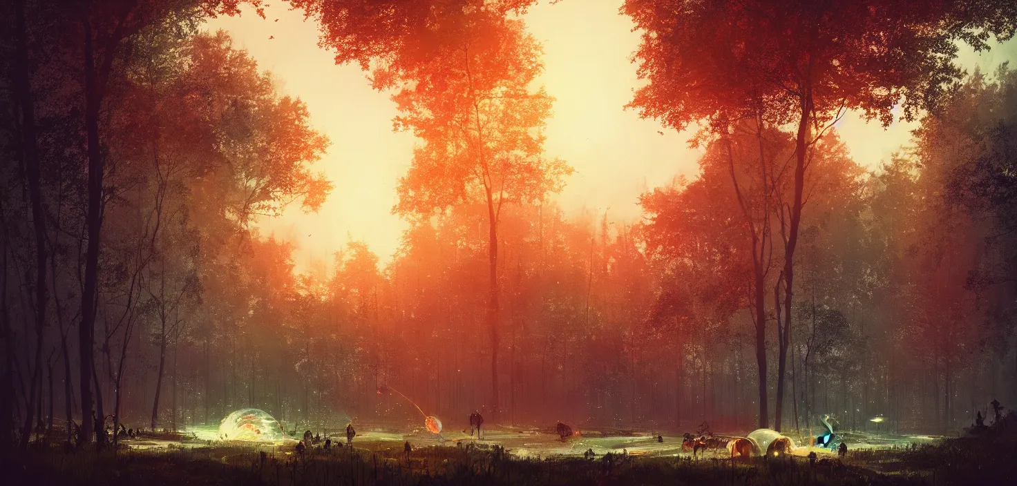 Image similar to landscape, by ismail inceoglu, by maria sibylla merian, illustration, bokeh, cinematic, filmic, glamor shot, cinematic lighting, ray tracing reflections, rtx, woodland, cinematic