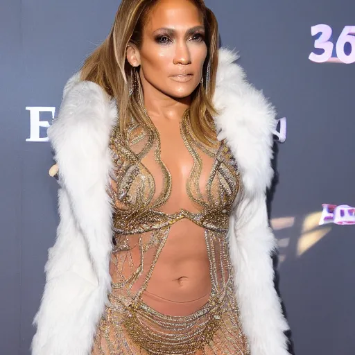 Image similar to full body photo of jennifer lopez as a corn