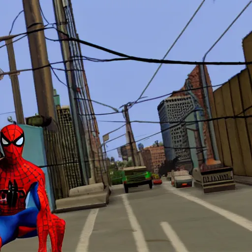 Image similar to spider man in gta san andreas