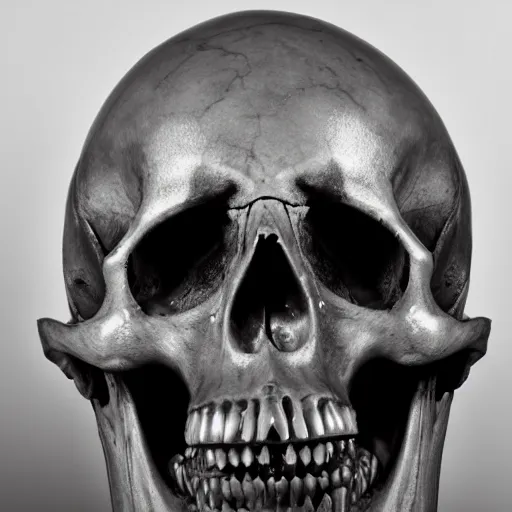 Image similar to A photo of a skull of an Alien, strange object, Alien skull, alien, professional photograph, studio lighting, highly detailed