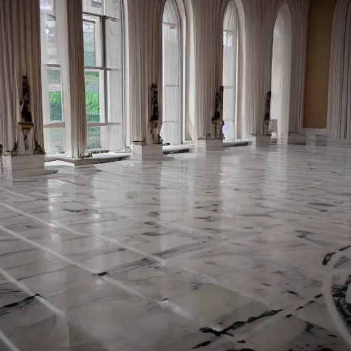 Prompt: empty marble room