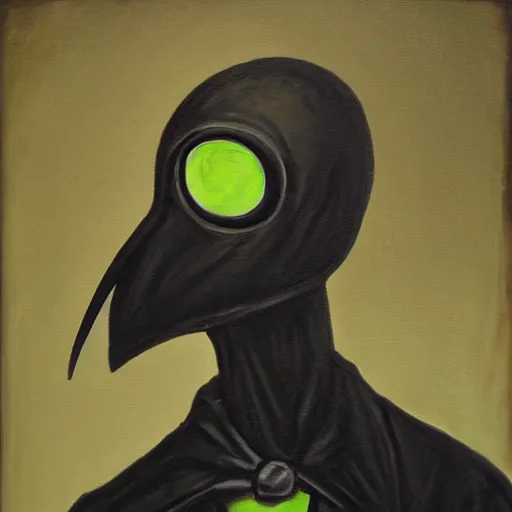 Prompt: plague doctor painting