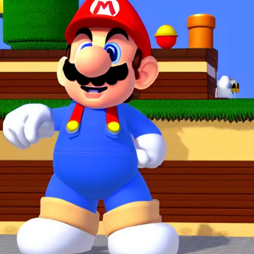 Image similar to Boogie2988 in Super Mario 64, gameplay footage, very detailed, very intricate, 8k,