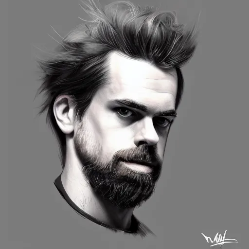 Image similar to jack dorsey funny grimase, closeup, fantasy, intricate, elegant, highly detailed, digital painting, artstation, concept art, matte, sharp focus, illustration