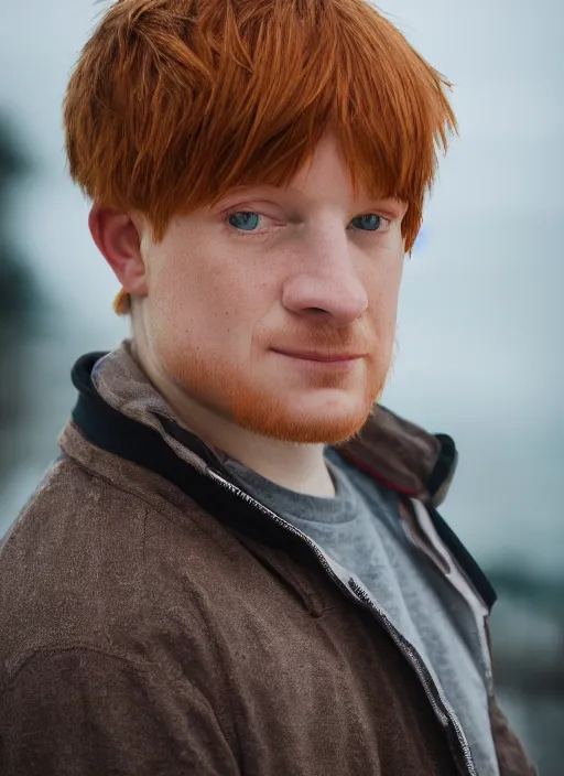 Image similar to portrait photo still of real life philip j fry, 8 k, 8 5 mm, f. 1 4