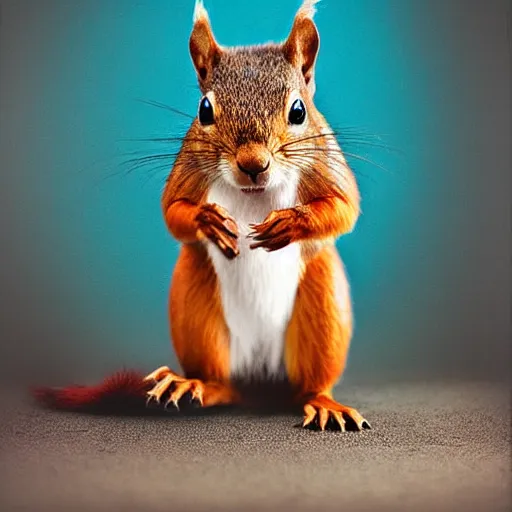 Image similar to studio photograph of squirrels from alternate universes, animal photography, cute, aww