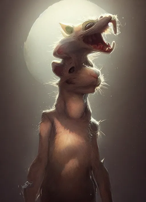 Image similar to a beautiful half body portrait of a cute young anthropomorphic alien rat fursona. big eyes. character design by cory loftis, fenghua zhong, ryohei hase, ismail inceoglu and ruan jia. volumetric light, detailed, rendered in octane