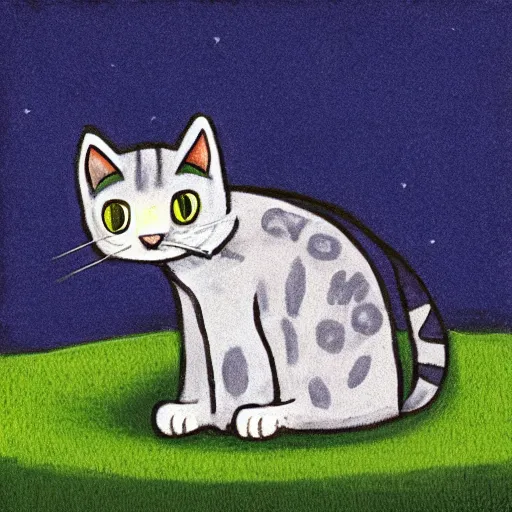 Image similar to cat kirby in the style of Quint Buchholz