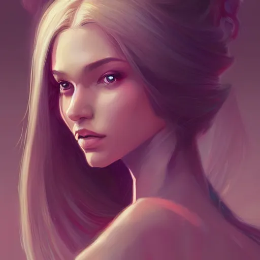 Prompt: portrait of a beautiful girl, portrait, long hairs, elegant, highly detailed, digital painting, artstation, concept art, sharp focus, illustration, art by loish